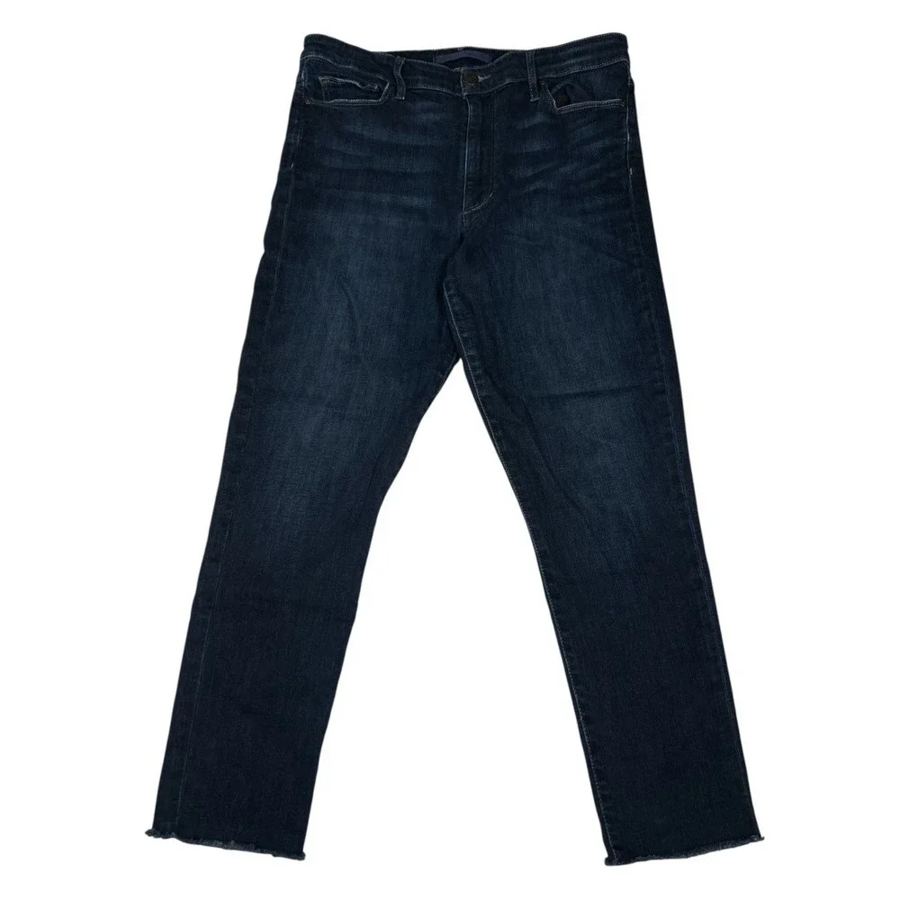 Joe's‎ Jeans Darby Straight Leg Women 31 Dark Blue Excellent Raw Hem TBGDBY5748
